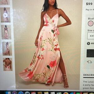 Lulus Silk Bridesmaid Dress, Floral